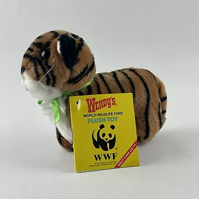 World Wildlife Fund Bengal Tiger Plush Toy Vintage 1988 Wendy’s Stuffed Animal • $4.40