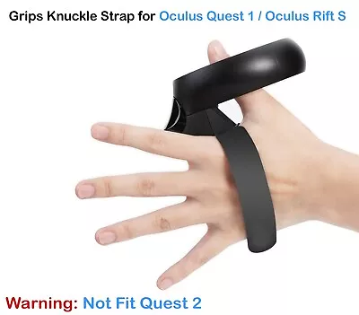 1 Pair Grips Knuckle Strap For Oculus Quest 1 / Oculus Rift S Touch Controller • £5.95