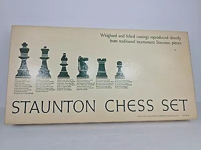 Staunton Chess Pieces Plastic Weighted Felted Tournament ALPSCO Vtg1964 No Board • $24