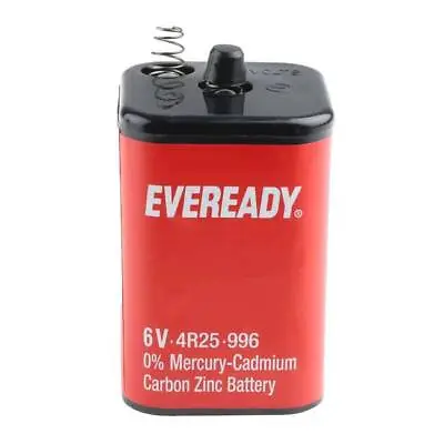 Eveready PJ996 6V 4R25 Battery 0% Mercury-Cadmium Carbon Zinc For Lanterns • £9.99