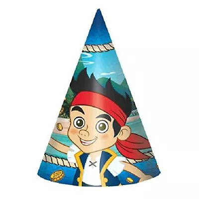 Jake And The Never Land Pirates Kids Birthday Party Favor Paper Cone Hats • £9.42