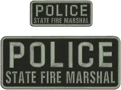Police State F Marshal Emb Patch 4x10 And 2x5 Hook On Back Blk/gray • $15.99