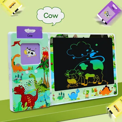 Talking Flash Card Tablet 224 Words For Children Kids 8.5  LCD Writing Screen • £9.95