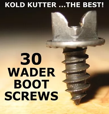 Kold Kutter Wader Boot Studs - The Best! - 30 Screws Size 3/8  9mm - Only £6.99 • $8.70