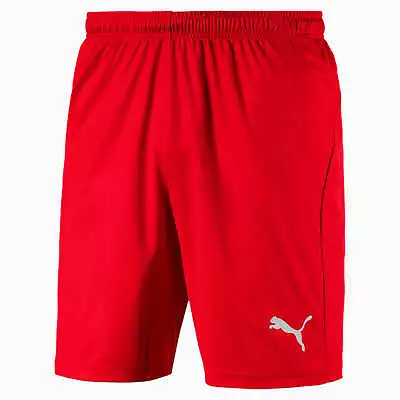 Puma Liga Core Shorts Men's Red Athletic Casual Bottoms - 703436-01 • $14.99