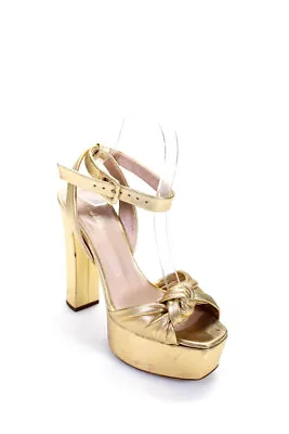 $119.99 • Buy Giuseppe Zanotti Womens Platform Slingbacks Sandals Gold Metallic Size 36 6