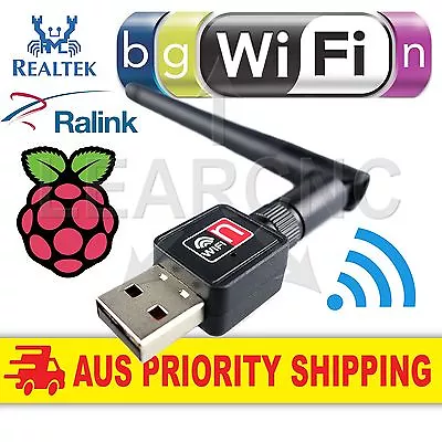 $19.95 • Buy Raspberry Pi USB WiFi Adapter Dongle + Extended Range Antenna For Desktop Laptop