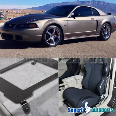 Fits 99-04 Mustang Laser Welded Racing Seat Mounting Brackets Tensile Steel Pair • $82.98