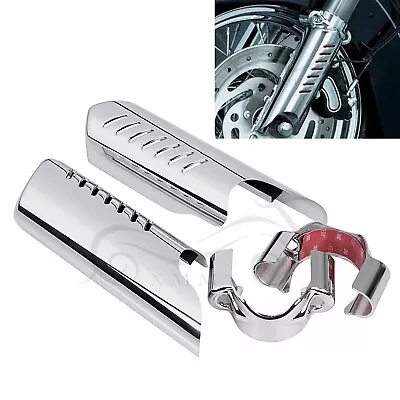 Motorcycle Chrome Lower Fork Leg Deflector Shields For Harley FXSTB FXSTC FXDWG • $30.98