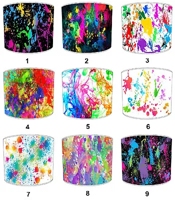 £27.99 • Buy Paint Splatter Splash Lampshades, Ideal To Match Bedding Sets & Duvet Covers.