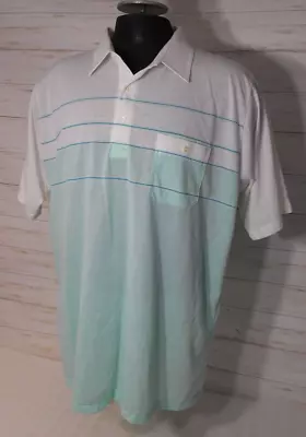 NWT! VINTAGE Arnold Palmer XL Men Blue White Classic Top Shop Polo Golf Shirt • $22.39