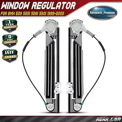 2x Power Window Regulators W/o Motor For BMW E39 525i 530i 540i Rear Left&Right • $65.49