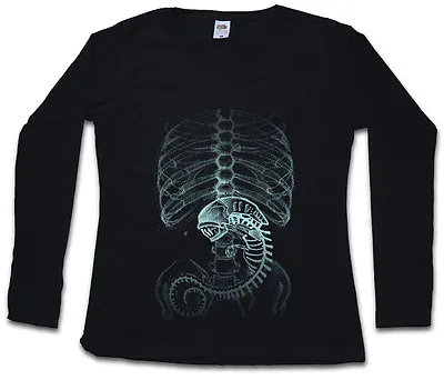 XENOMORPH ALIEN WOMEN LONG SLEEVE T-SHIRT Ripley Yutani Weyland • $29.69