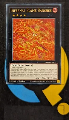 AGOV-EN043 Infernal Flame Banshee Ultra Rare 1st Edition YuGiOh Age Of Overlord • £4.50