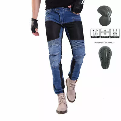 Motorbike Biker Trousers Breathable Mesh Protective Motorcycle Jeans CE Armoured • $89.99