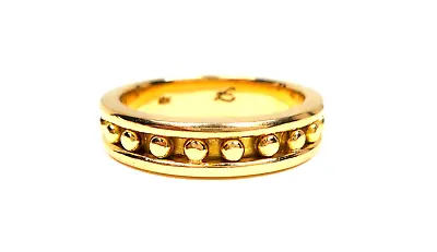 $2550 ELIZABETH LOCKE 18K Gold Granulated Stack Ring SIze 8.25 ~ BEAUTIFUL! • $1775