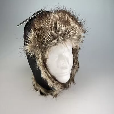 NEW Eddie Bauer Goose Down Trapper Winter Hat Unisex S/M Quilted Lining • $36.98