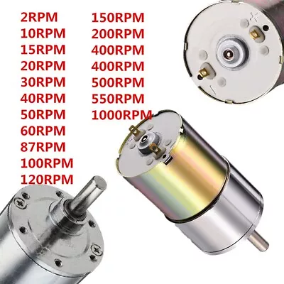 DC 12V 2RPM- 1000RPM High Torque Electric Gear Box Motor Speed Reduction • $34.47