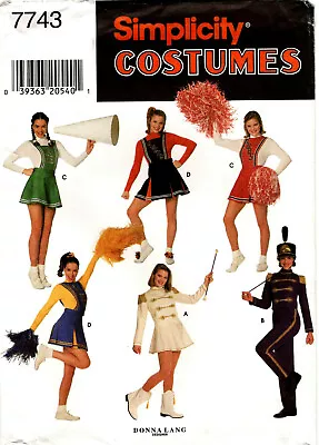 Simplicity 7743 Misses Cheerleader & Majorette Costumes Sewing Pattern Size 4-8 • $9.24