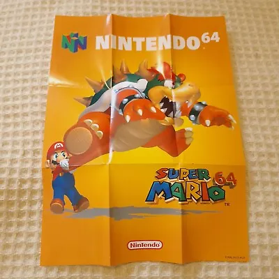 Promotional Poster Super Mario 64 N64 Nintendo Bowser 90s AUS Gameboy Retro • $16.09