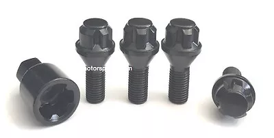 LUG BOLT Wheel Locks Bolts 14 X 1.5 AUDI/MERCEDES/VW 28MM BLACK FREE SHIPPING • $19.99