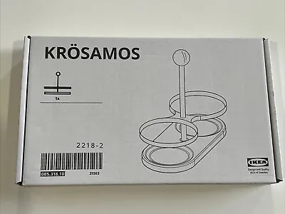 Ikea KROSAMOS Holder For Jars/bottles Walnut/stainless Steel/ WOOD NEW • £18.17