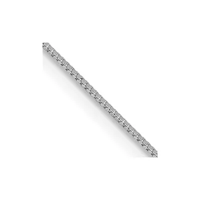 Real 10kt White Gold .5mm Box Chain; 16 Inch • $76.87