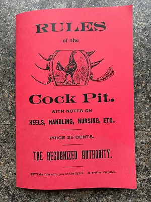 Rules Of The Cock Pit Game Fowl Clarke • £7.95