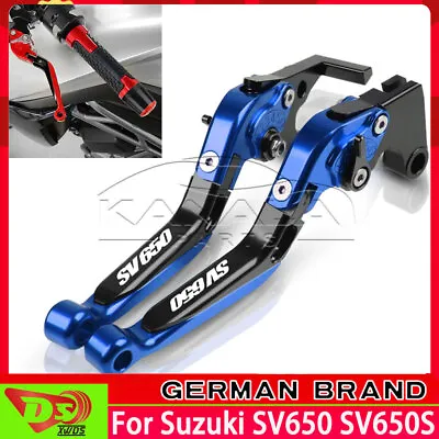 LOGO SV650 Motorcycle Adjustable Brake Clutch Levers For Suzuki SV650 SV650S • $38.12