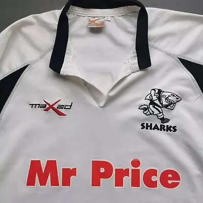 Natal Sharks Rugby Shirt 3XL Jersey Super 14 XIV Mr Price 2009 10 South Africa • £49.99