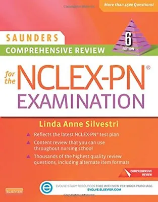 $21.95 • Buy Saunders Comprehensive Review For The Nclex-Pn Examination By Linda Silvestri