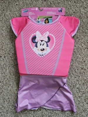 NEW Minnie Mouse SWIMWAYS Deluxe Swim Shorty Flotation Bathing Suit Ages 3- 4 • $24.88