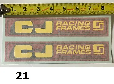 2! C&J CJ Racing Frame Stickers Vintage RM YZ KX CR 125 250 360 400 500 MX WORKS • $24.74