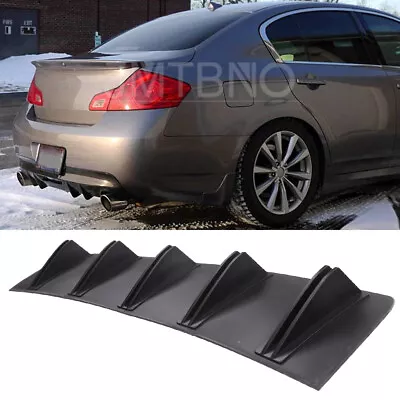 For Infiniti G37 G35 G25 Rear Diffuser 5 Fins Bumper Lip Splitter Spoiler Wing • $39.25