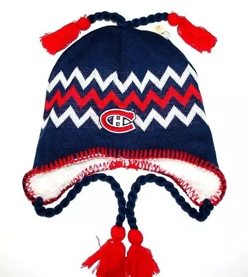  Montreal Canadiens Zephyr NHL Hockey Team Tassel Knit Hat/Beanie/Toque/Chullo • $20.99