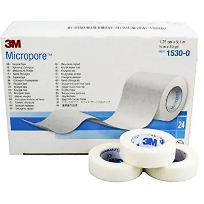 3M Micropore Medical Surgical Paper Tape 1.25cm X 9.1m - 1530-0 • £2.30
