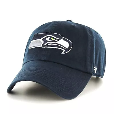 SEATTLE SEAHAWKS NFL '47 BRAND Navy Adult Clean-Up Adjustable Cap Hat $30 NWT • $17.09