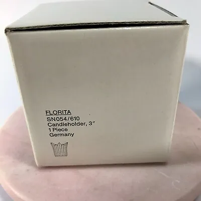 MCM Mikasa Florita Germany Glass Votice Candle Holder Starbust - With Original B • $15.48