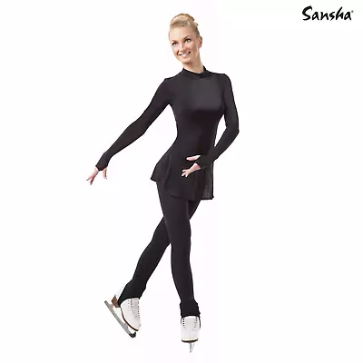 Black Sansha Stirrup Skating Tights (T101) - Child Sizes • £5.50