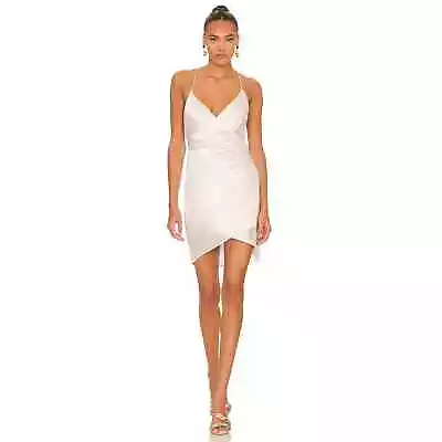 NWT Revolve SER.O.YA Women's Leah Silk Slip Mini Dress In Pearl Size Large • $148.75