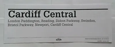 GREAT WESTERN RAILWAY WINDOW LABEL GWR London Paddington-Cardiff Central Express • £7.99