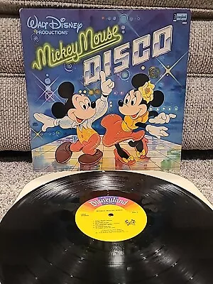 Walt Disney - Mickey Mouse Disco Lp 2504 Vinyl 1979 US Disneyland Records VG • $9.59