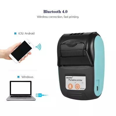 Portable Bluetooth 58mm Handheld Pocket IOS /Android POS Thermal Receipt Printer • $12.99