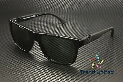 EMPORIO ARMANI EA4035 501771 Black Grey Green 58 Mm Men's Sunglasses • $69.95