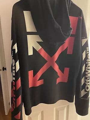 Off-White Diagonal Split Virgil Abloh Hoodie SS19 Authentic Large EUC! • $399