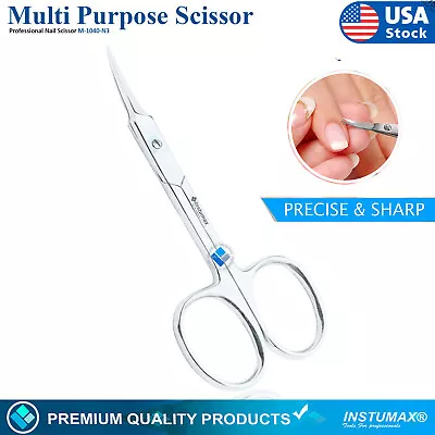 Professional Finger Toe Nail Scissors Curved Arrow Steel Manicure Cuticle Nail • $7.95