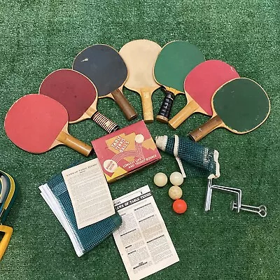 Vintage Table Tennis Ping Pong Windsor Victor Net Balls Bag 16 Balls Bag Collect • $139.95