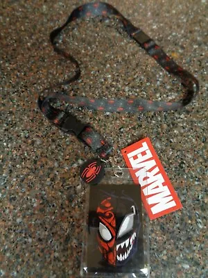 Marvel Spider-man / Venom Lanyard ID Badge Holder Rubber Charm NEW • $18.99