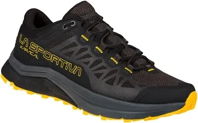 NEW La Sportiva Karacal Black Yellow Mountain Running Sneaker Shoes Men's 10.5 • $79.99