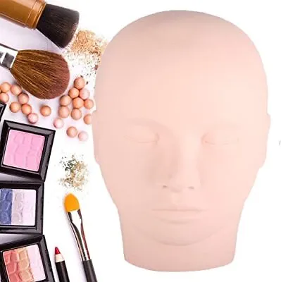 Makeup Practice Mannequin Head Soft Silicone Facial Massage Practice Tattoo Prac • $31.24